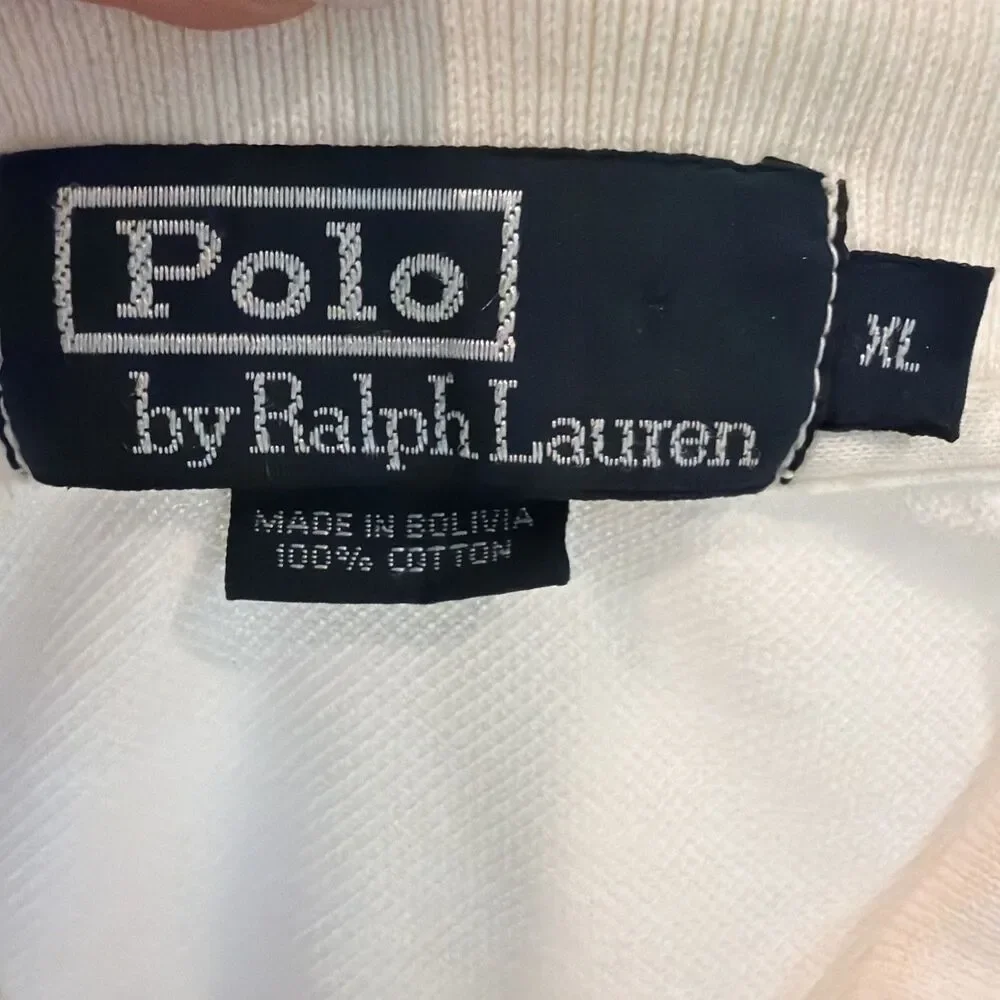 Polo Ralph Lauren Men’s Short Sleeve Polo Shirt Cream Beige XL Cotton Pique Knit